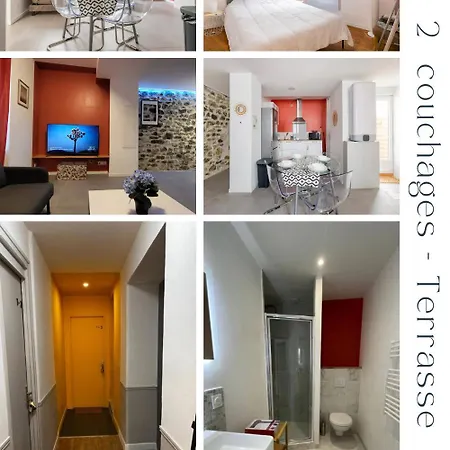 Apartment Escapade Dans Grand T2 De Charme Avec Terrasse - Proche Gare Et Centre Lourdes